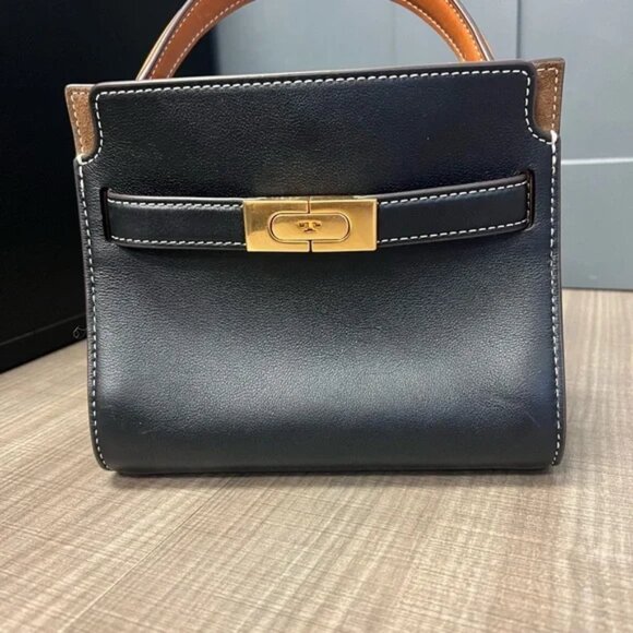 90% NEW Tory Burch Lee RADZIWILL Petite Double Bag - Picture 1 of 10